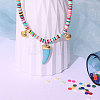Flat Round Handmade Polymer Clay Beads LS-CLAY-R067-8.0mm-16-6