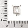 Brass Pave Clear Cubic Zirconia Rectangle Chandelier Component Links KK-C255-08P-3