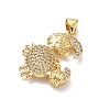 Brass Micro Pave Cubic Zirconia Pendants KK-P330-01A-G-2