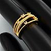 Trendy Real 18K Gold Plated Brass Cubic Zirconia Finger Rings RJEW-BB06512-7G-5