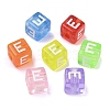Spray Painted Transparent Acrylic Beads MACR-K365-07E-1