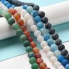 Natural & Dyed Crackle Agate Bead Strands G-T056-10mm-M-1