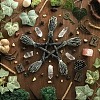 Resin Witchcraft and Wiccan Broomsticks Pentagram Wall Hanging Decor PW-WGE19E1-01-2