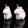 Flocky Anima Resin Pendants with Platinum Iron Loop FIND-S001-13A-1