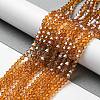 Transparent Electroplate Glass Beads Strands EGLA-A039-T4mm-A28-4