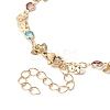 Glass Beaded Link Chain Bracelet Making AJEW-JB01150-32-3
