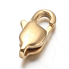 Ion Plating(IP) 304 Stainless Steel Lobster Claw Clasps Hand Polished LS-STAS-F094-05C-G-1