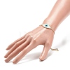 Japanese Seed Braided Rhombus with Evil Eye Link Slider Bracelet BJEW-MZ00001-02-3
