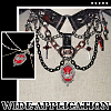 10Pcs Halloween Alloy Oval Pendants FIND-SC0011-18A-5