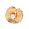 Matte Gold Alloy Adjustable Rings for Women LS-RJEW-K260-07H-3