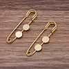 Brass Safety Pins Brooch Findings KK-WH0081-92B-G-1