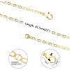 Brass Cable Chain Necklace Making MAK-PH0004-14-3