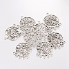 Tibetan Style Alloy Flat Round Chandelier Component X-EA269Y-1