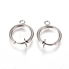 304 Stainless Steel Clip-on Earring Findings STAS-L238-025P-1