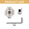 Alloy and Brass Pin Keepers Locking Clasps TOOL-WH0059-082B-P-2