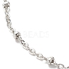 304 Stainless Steel Satellite Chains Anklet for Women AJEW-AN00501-4