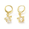 Brass Huggie Hoop Earrings EJEW-Z003-01G-2