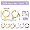   36Pcs 6 Colors Brass Clip-on Earring Findings FIND-PH0006-40-5