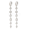Brass Micro Pave Cubic Zirconia Hoop Dangle Earrings KK-CBA8324-09G-4