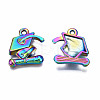 Rainbow Color Alloy Pendants PALLOY-N163-108-NR-3