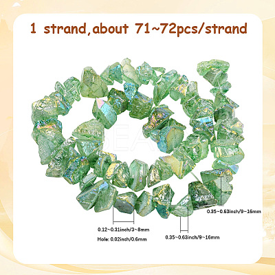 1 Strand Electroplated Natural Quartz Beads Strands G-PA0001-18C-1