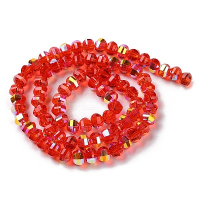 Transparent Electroplate Glass Beads Strands GLAA-Q099-C01-M01-1