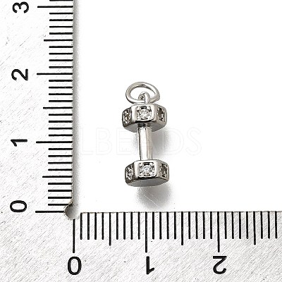 Brass Micro Pave Cubic Zirconia Charms KK-P295-19P-1