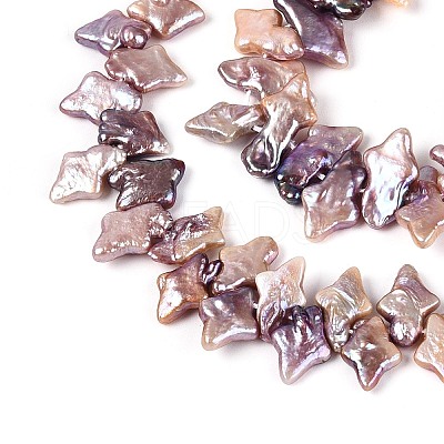 Natural Baroque Keshi Pearl Beads Strands PEAR-S022-02A-1