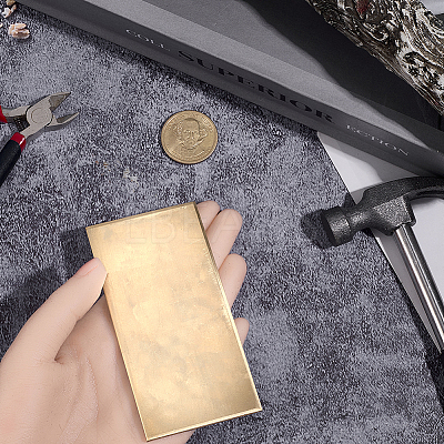 2Pcs Brass Sheet KK-SP0002-57C-1
