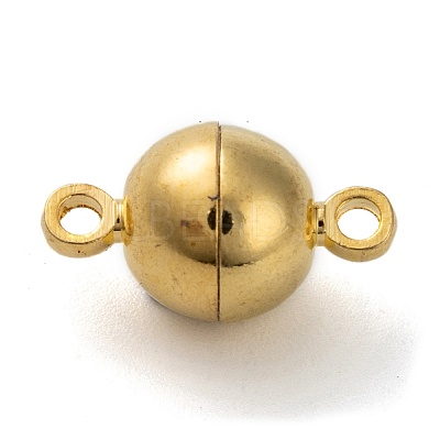 Brass Magnetic Clasps with Loops PALLOY-MC043-3G-1