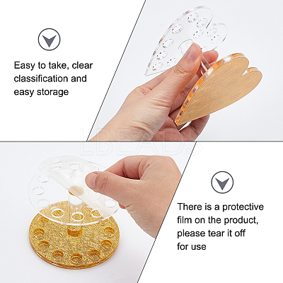 2Pcs 2 Style Acrylic Nail Art Brush Pen Holder Stand MRMJ-PH0001-67A-1