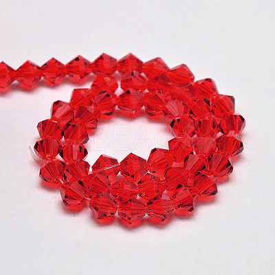 Imitate Austrian Crystal Bicone Glass Beads Strands X-GLAA-F029-6x6mm-14-1