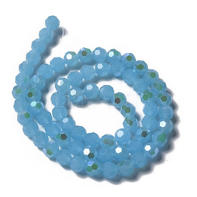 Imitation Jade Glass Beads Strands EGLA-A035-J8mm-L07-1