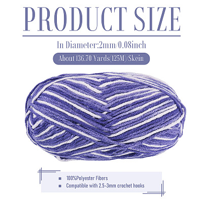 Light Gradient Segment Dyed Polyester Yarn DIY-TADJ0002-005I-1