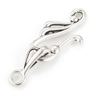 Tibetan Silver Hook and Eye Clasps LF1157Y-1