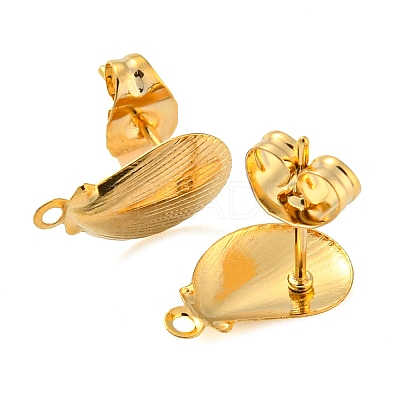 304 Stainless Steel Stud Earring Findings LS-EJEW-D081-02A-G-1