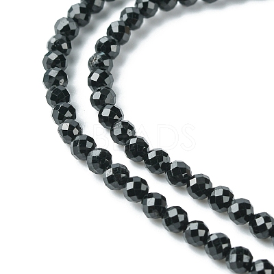 Natural Black Tourmaline Beads Strands G-F748-Y01-03-1