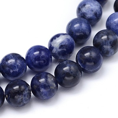 Round Natural Sodalite Beads Strands X-G-F222-39-6mm-1