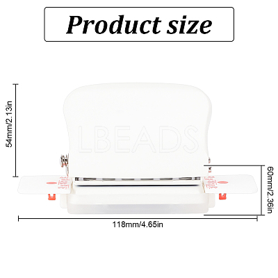 Mini Plastic 6-Hole Punch AJEW-WH0083-64A-1