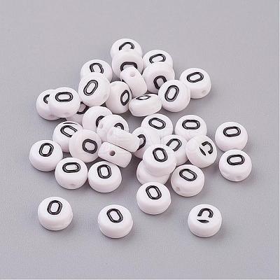 Acrylic Horizontal Hole Letter Beads X-PL37C9070-O-1
