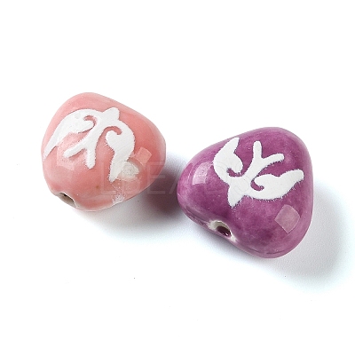 Printed Handmade Porcelain Beads FIND-H023-01-1
