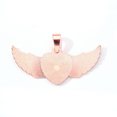 Alloy Pendant Cabochon Settings LS-PALLOY-S107-002RG-RS-1