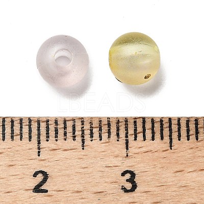Frosted Transparent Acrylic Beads OACR-F013-12-1