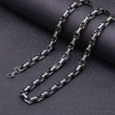 Stainless Steel Byzantine Chains Necklaces for Men FS-WG56795-89-1