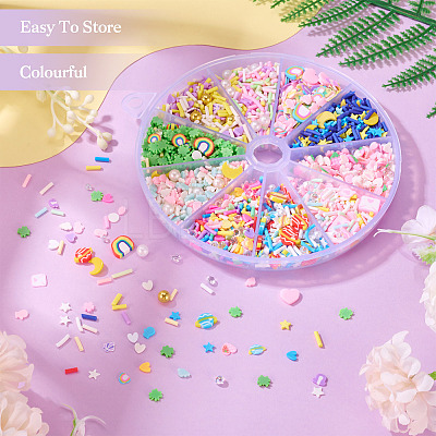 70G 10 Styles Handmade Polymer Clay Sprinkles Mix CLAY-SW0001-03B-1
