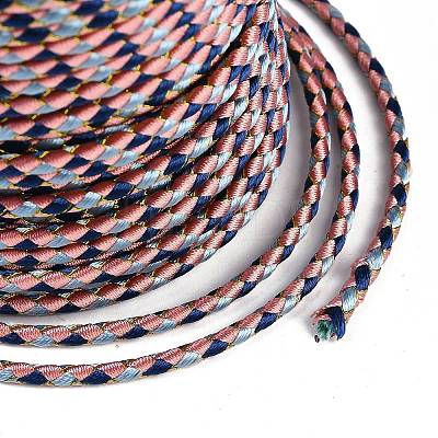 11M Polyester Braided Cord with Cotton Core & Metallic Thread OCOR-Z006-01-04-1