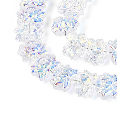 Baking Paint Electroplate Transparent Glass Beads Strands EGLA-N020-04I-1