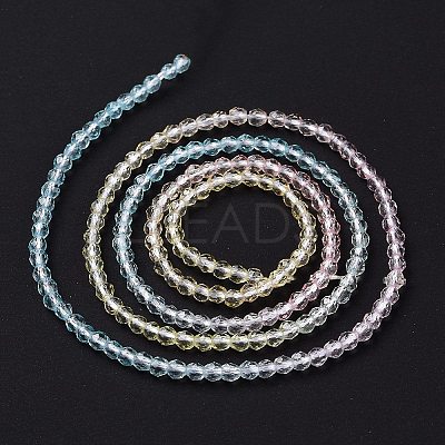 Transparent Gradient Color Glass Beads Strands GLAA-G101-2mm-16-1