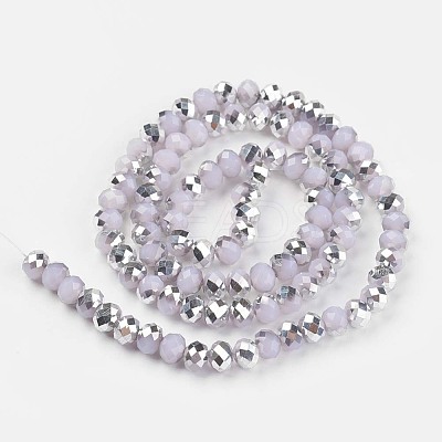 Electroplate Glass Beads Strands X-EGLA-A034-J8mm-M04-1