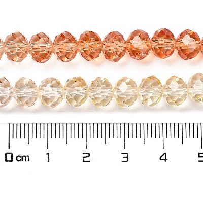 Transparent Painted Glass Beads Strands DGLA-A034-T6mm-A20-1